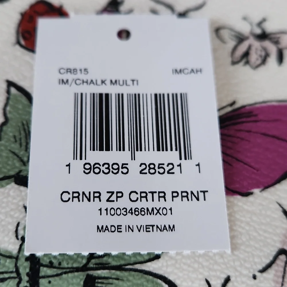 NWT Coach Corner Zip Critter Print Wristlet Wallet 🐞🦋🪲♥️🎁 - Picture 12 of 12